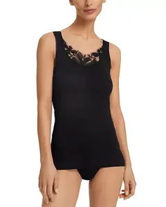 Майка Kalea с вышивкой Hanro, черный