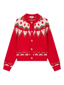 Кардиган с круглым вырезом Studio Tomboy, красный