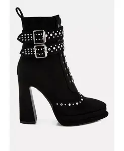 Ботинки Punk Nomad со шнуровкой и деталями в виде ремней London Rag, черный