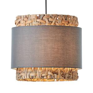 Подвесной светильник Brilliant Waterlilly I, лен / лист растения - 1 луковица - серый