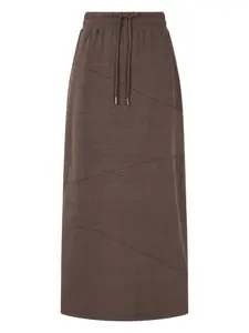 Юбка макси с кулиской Tomboy, коричневый
