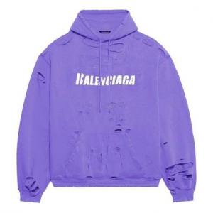 Толстовка caps destroyed hoodie 'purple' Balenciaga, фиолетовый