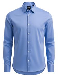 Ombre Рубашка на пуговицах Regular fit 'OM-SHOS-0176' в синем цвете