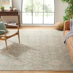 Ковер SAFAVIEH, 275 x 366 см, коллекции Izmir, Light Blue & Grey, ручной вязки из шерсти и вискозы, восточный дизайн, идеально для гостиной, спальни, столовой (IZM182M-9)