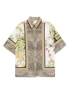 Рубашка на пуговицах Elie Saab, зеленый