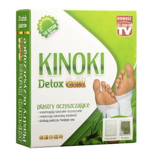 БАД, Киноки, Detox Gold, очищающие патчи для ног, 10 шт Kinoki