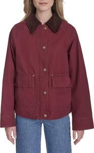 Женская куртка Levi's Barn короткая хлопковая с вельветовым воротником, винный