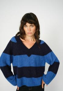 Джемпер Mos Mosh TACI STRIPE V-NECK, Maritime Blue/Blue
