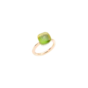 Кольцо nude gelè nude из розового и белого золота с кварцем лимонного геля и хризопразом Pomellato