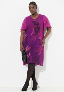 Дневное платье BLÜTEN A-LINIE V-AUSSCHNITT CUP-HALBARM Ulla Popken, фиолетовый