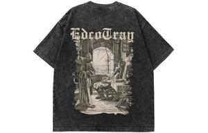 Футболка с рукавом дроп-шиoulder унисекс EDCO BREAK SILENCE, красно-оранжевый