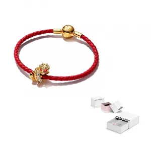 Pandora Браслеты 925 sterling silver gold-plated copper-silver alloy для женщин red