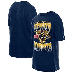 Мужская футболка Denver Nuggets old school sport vintage wash в темно-синем цвете New Era