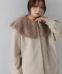 Двустороннее пальто с большим воротником