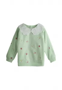 Толстовка стандартного кроя Jojo Maman Bébé, Sage Green Fruit Floral