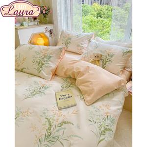 FUANNA Комплект постельного белья 4 предмета, 180x200 см, 100% хлопок, цвет Ailena