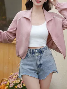 Укороченная спортивная куртка, верхняя одежда, длинный рукав Doux Belle, цвет Pink