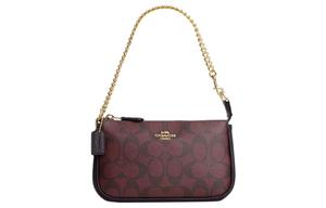 COACH Сумка через плечо из холста с кожаными вставками