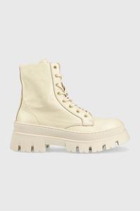 Женские ботинки Steve Madden высокие на шнуровке, бежевый