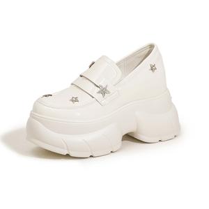 Milan love song Женские туфли на платформе с массивным каблуком 10 см бежевые, цвет Beige