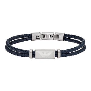 EMPORIO ARMANI Мужской черный браслет из нержавеющей стали