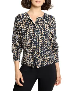 Кардиган с принтом «Швы» на кнопках Nic+Zoe, мультиколор