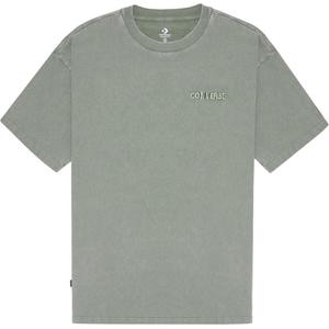 Converse Футболка унисекс серо-зеленая