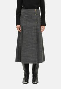 Юбка The Kooples Pleated skirt, Light Grey Mel White/Grey Denim