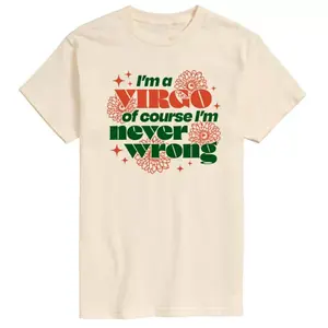 Мужская футболка с принтом «Дева никогда не ошибается» Licensed Character, бежевый