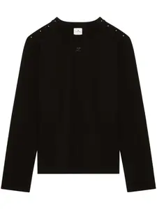Джемпер с нашивкой-логотипом Courrèges, черный