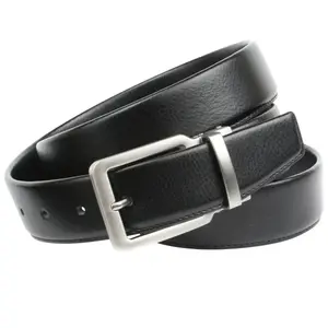 Кожаный ремень Anthoni Crown, классический кожаный ремень с простой элегантностью, черный