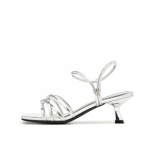 15 MINS Женские сандалии на одной застежке серебристые, цвет Silver