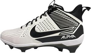 Футбольные бутсы Nike Alpha Menace Strong для мужчин (II5139-010, черный/серебристый металлик/белый), White/Black Tb