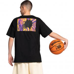 Футболка с рукавом дроп-шиплер унисекс черная NBA