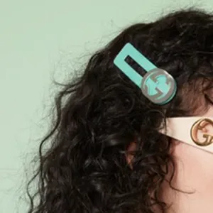 GUCCI Hair Clips Women's Mint Green