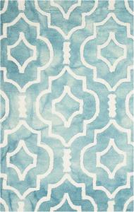 SAFAVIEH, 77 x 122 см, Коллекция Dip Dye ковер Turquoise/Ivory DDY538D ручной работы Moroccan Watercolor премиум шерсть декоративный