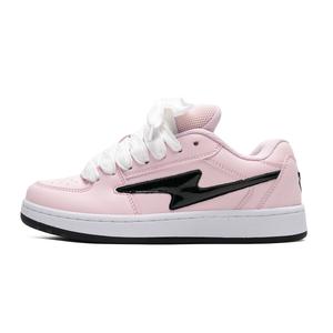 Нескользящие, износостойкие, легкие, дышащие, увеличивающие рост низкие кроссовки для скейтбординга унисекс OAOQ, Pink Black