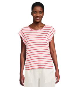 Футболка Sanctuary Relaxed Cap Sleeve Tee, Cayenne/White Stripe