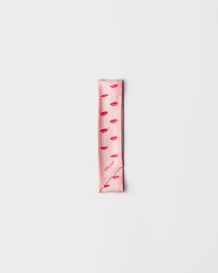 Узкий шарф из принтованного шелкового твила Prada, розовый