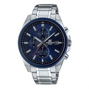 Часы CASIO EDIFICE Quartz Waterproof Sapphire Crystal Mens Blue Analog, синий