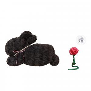 Плюшевая кукла Pearl Bunny Dolls высотой 50см/65см Doudou Beibei, черный