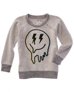 Пуловер Chaser Smile из смесовой льняной ткани Chaser, серый