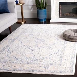 Ковер SAFAVIEH, 244 x 305 см, - коллекция Laurel - большой - цвета ivory и blue, традиционный дизайн, идеально для гостиной, спальни, офиса, столовой (LAR108A)