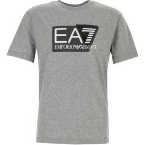 Футболка с принтом логотипа Ea7 EMPORIO ARMANI, серый