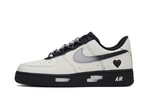 Nike Кроссовки для скейтбординга Air Force 1 Yunding Mousse Cushing, износостойкие, низкие, унисекс, белый черный