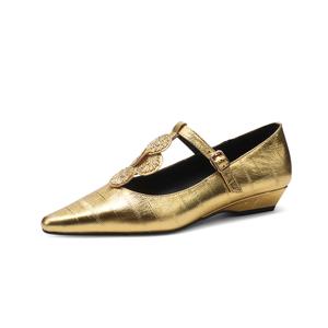 Туфли Мэри Джейн женские FMM, Gold