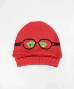 Вязаная шапка с дизайном очков Archivio, цвет Red(120)