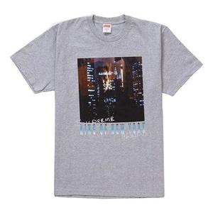 Футболка ss19 christopher walken king of new york teeheather grey Supreme, серый