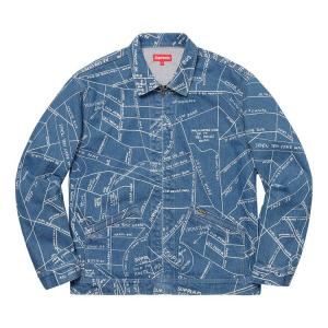 Куртка Supreme Gonz Map Work Jacket, Washed Blue