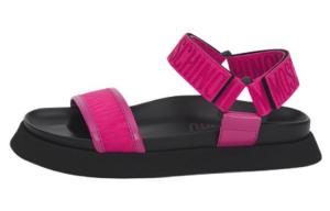 MOSCHINO Сандалии женские с ремешками, розово-красные